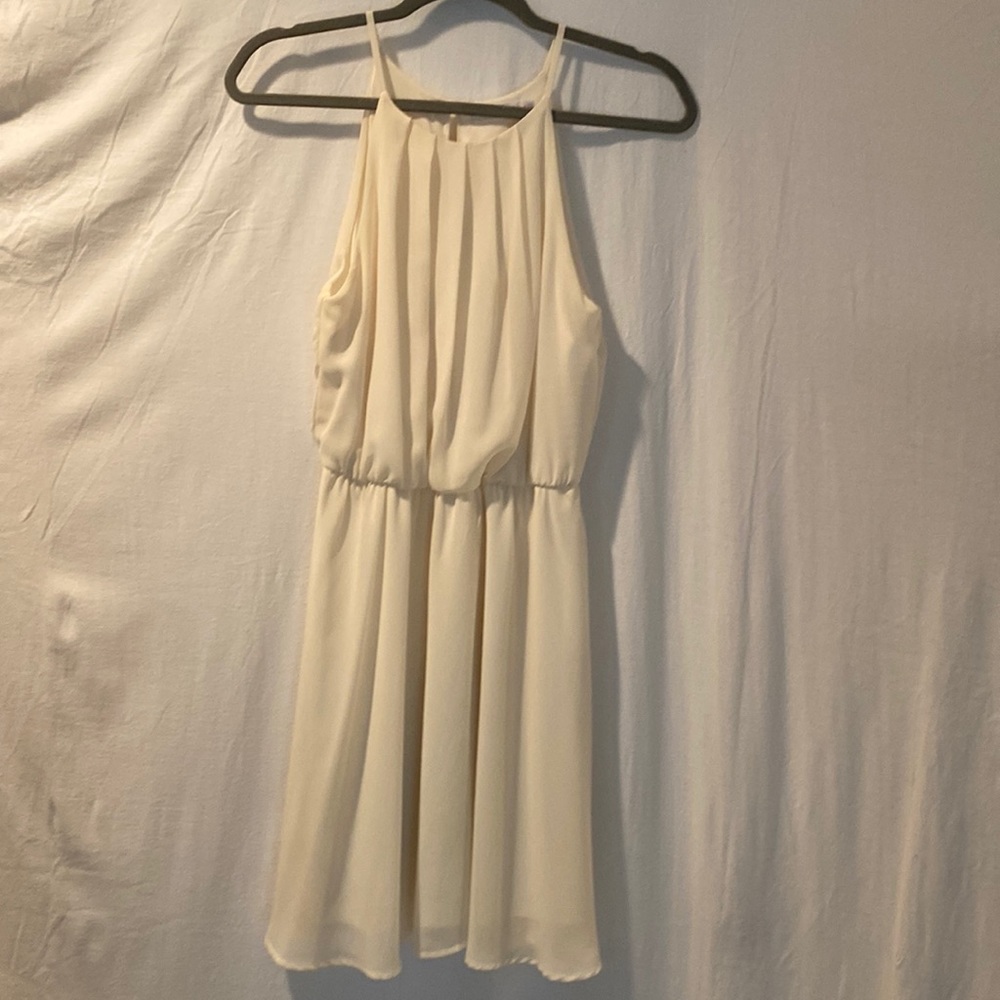 Lush cream white tank Dress